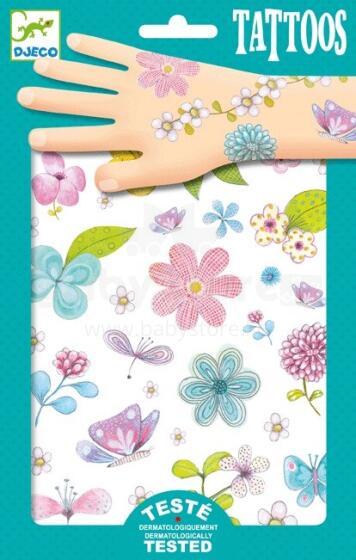 Djeco Tattoos Fair Flowers Art.DJ09585 Комплект татуировок 