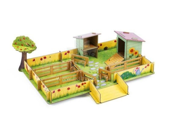 Djeco Farm Pop Art.DJ07711 Складной картонный домик-Ферма