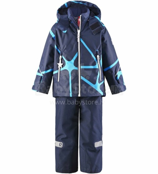 Reima'17 Kiddo Kide Art.523102-6981 Šilta kūdikio žieminė šiltų kostiumų striukė + kelnės (140cm)