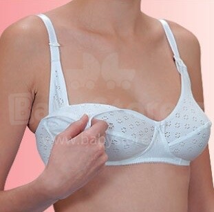 La Bebe™ Lingerie Bio Cotton Art.3434 White Maternity and nursing bra