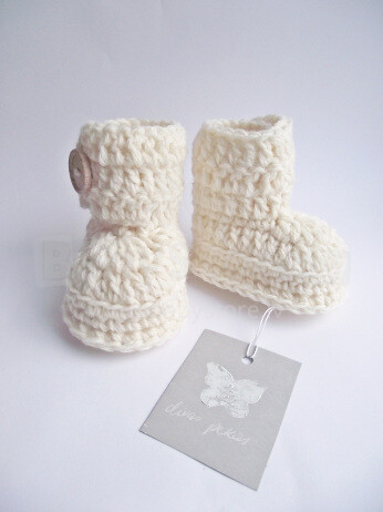 Divas Pekas Eco Wool Handmade Вязанные Детские пинеточки для новорожденных