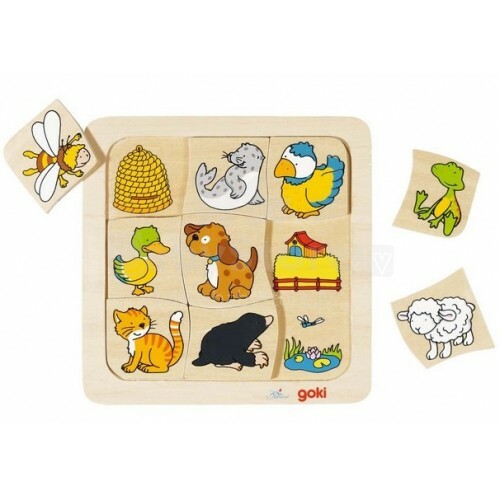 Goki Art.56881 Wooden puzzle Who lives where