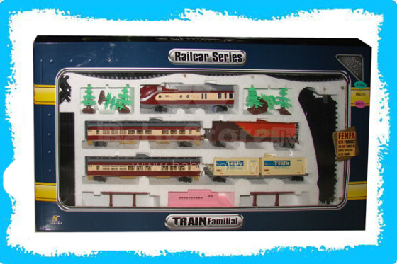Fenfa Art.6124 Игушечная электрическая железная дорога с поездом, масштаб 1:87  со световыми и звуковыми эффектами
