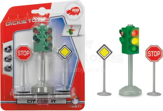 Dickie toys  Art. 203341000B Дорожные знаки +светофор