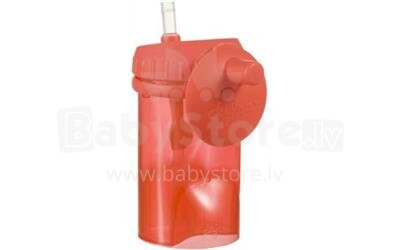 Difrax Cup with straw Non-spill 250ml  Red