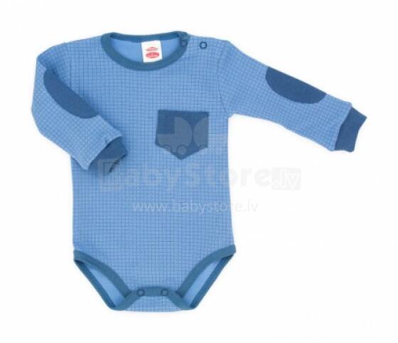 Makoma Art.03130K Blue Детские Бодики с длинными рукавами из чистого хлопка
