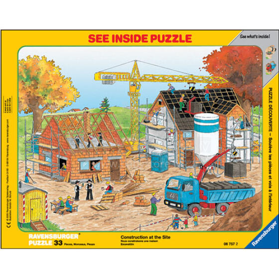 Ravensburger Art.06757 Construction At The Site Puzle Jauna māja
