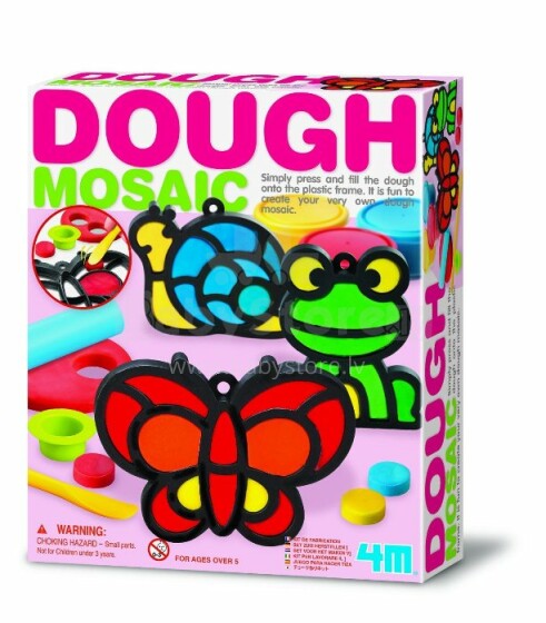 4M Dough Mosaic 00-04582Art.00-04602  Создайте свой собственный,маленький мозаичный витраж для девочек