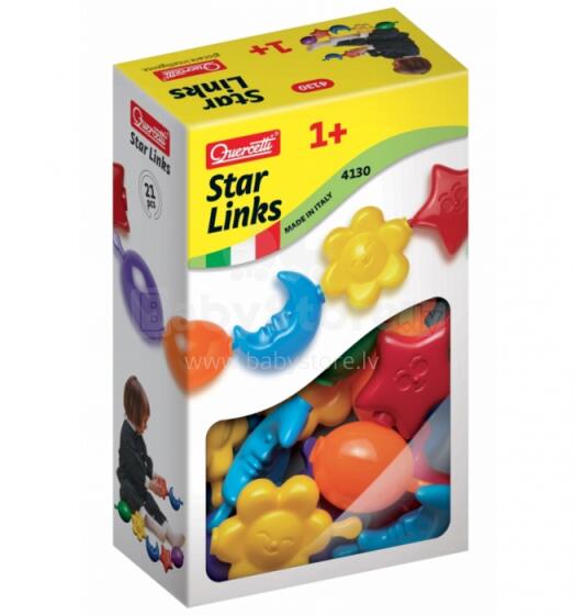 Quercetti Star Links Art.Q4130 Konstruktors Zvaigžņu ķēdīte (21 elements )