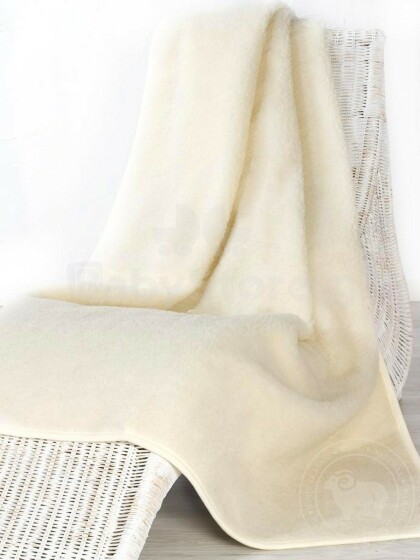 „Eco Wool Tumbler Art.3403-1 Natural“ antklodė / antklodė iš merino vilnos 75x100 cm