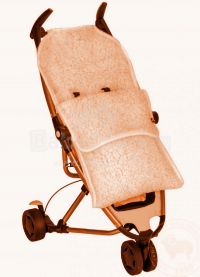 Eco Wool Bakigo  Art.3614  Однослойный легкий конверт из натуральной шерсти с прорезями под колясочные ремни