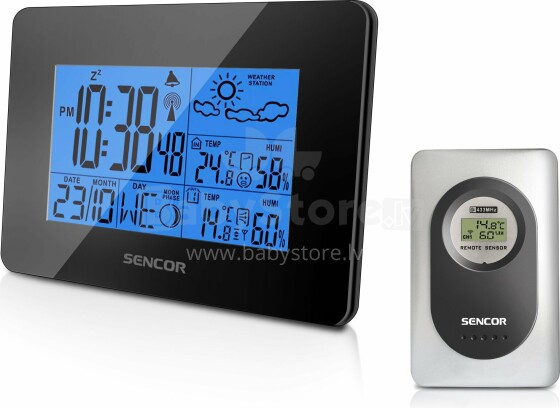 Sencor Art.SWS51B Метеостанция с беспроводным термометром и гигрометром