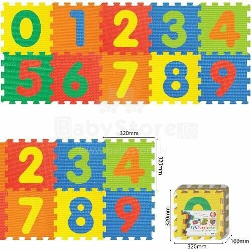 Smily Play Puzzle Art.1001B3 Bērnu daudzfunkcionālais grīdas paklājs puzle Cipari no 10 elementiem
