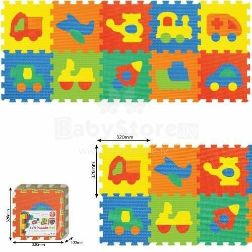 Smily Play Puzzle Art.1007B3 Многофункциональный напольный пазл-коврик Транспорт из 10 элементов