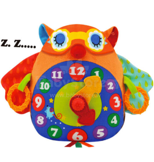 K's Kids Day N Night Owl Clock Art.KA10662  Dienas un nakts pūces pulkstenis 6+ mēn.