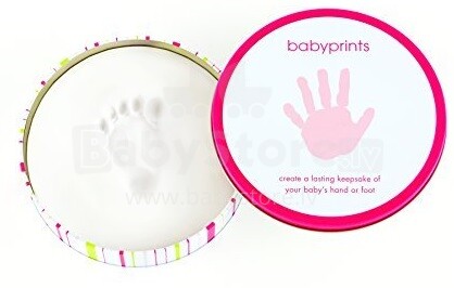 Pearhead Babyprints Tin  Art.82012 Dāvanu komplekts mazuļa pēdiņu/rociņu nospieduma izveidošanai