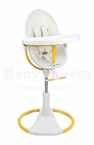 „Bloom Fresco Chrome Giro White / Yellow Art.BBE10515-WCY Išskirtinė aukšta kėdė (be įdėklo)