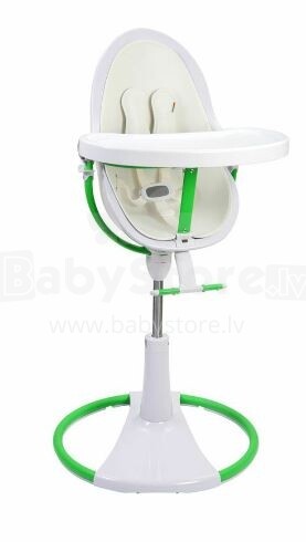 Bloom Fresco Chrome Giro White/Green Art.BBE10515-WGG  Эксклюзивный стульчик для кормления (без вкладыша)