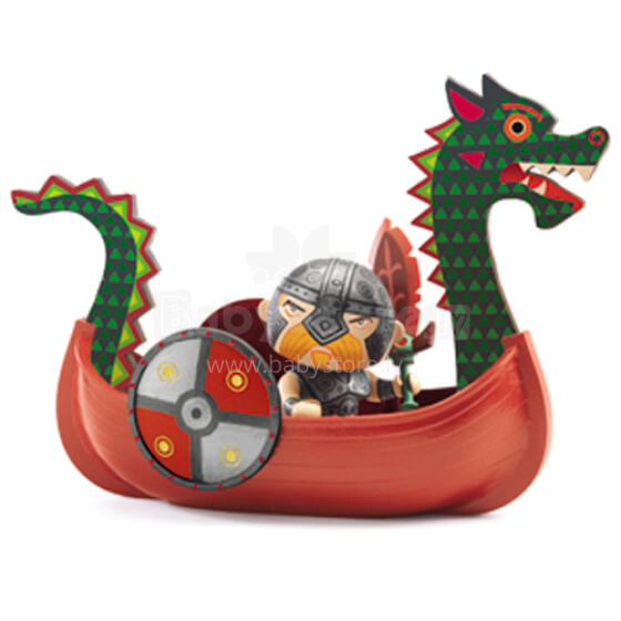 Djeco Arty Toys Art.DJ06818 Pirāti–Draks un Pūķa laiva