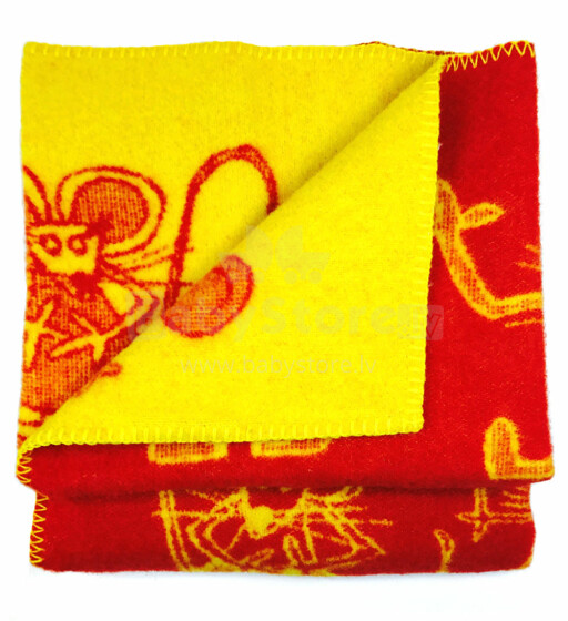 Vilna Art.0654 Vaikiškos natūralios vilnos antklodė (antklodė) / pledas 100x140cm