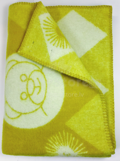 Детское шерстяное одеяло - плед Art.0877 Merinos шерсть 90х130см