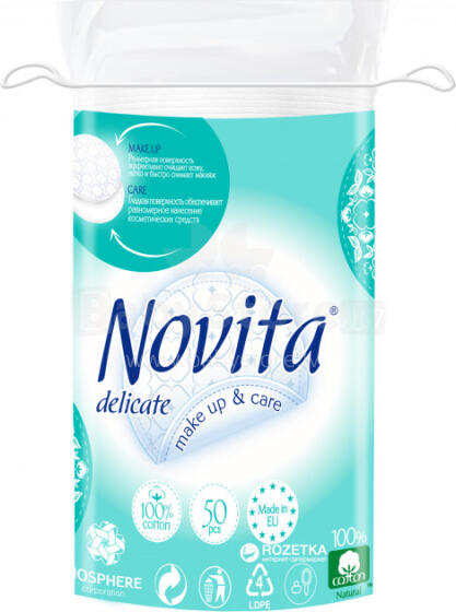 Novita Soft Art.29100302  Kosmētiskie vates diski, 120 gab.