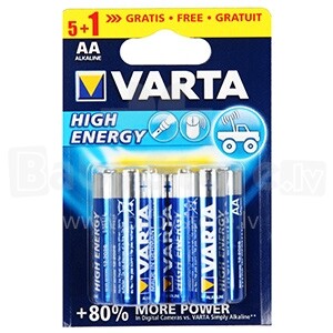 Varta 4906/6 - LR6 AA High Energy Alkaline baterija 1.5V ( 6 gab.)