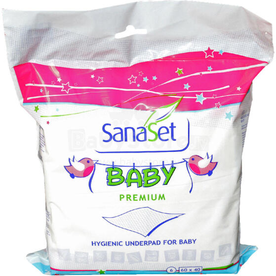 Disposible Baby pads premium 6psc 40x60 cm