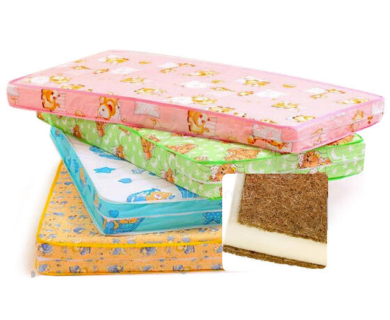 La Bebe™ Coco-Air-Coco Art.3124 Mazuļu matracis standrta gultiņai 120x60cm [coco+air fiber+coco]
