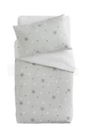 Doux Nid Parure Little Stars Gris Art.1800053 virspalags+ spilvendrānа 100x140 /60x40 cm