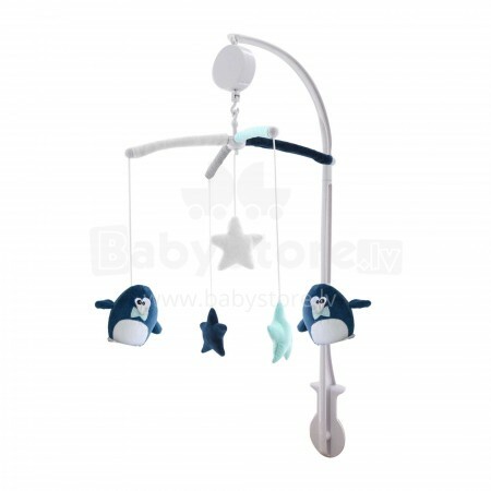 Doux Nid  Musical Mobile Pingou Art.1200152 Музыкальная карусель с мягкими игрушками