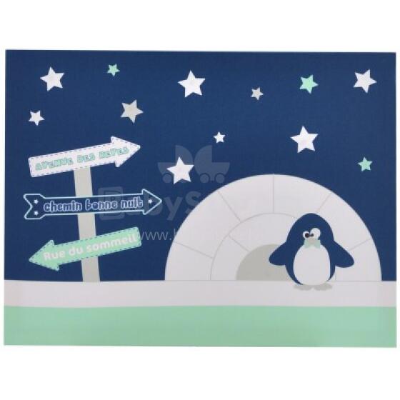 Doux Nid Toile Lumineuse Pingou Art.1100467 Bērnu LED Nakts-lampa 30x40cm