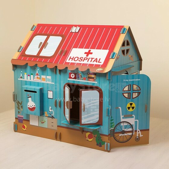 PlayToyz XL House Hospital Spēļu mājiņa bērniem
