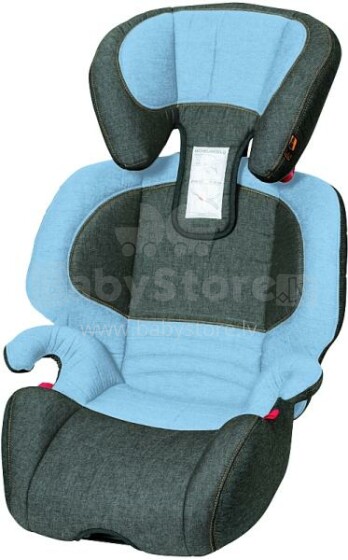 Bellelli Michelangelo 2/3 arba 15-36kg. šviesiai mėlyna vaikiška automobilinė kėdutė su pilkais džinsais