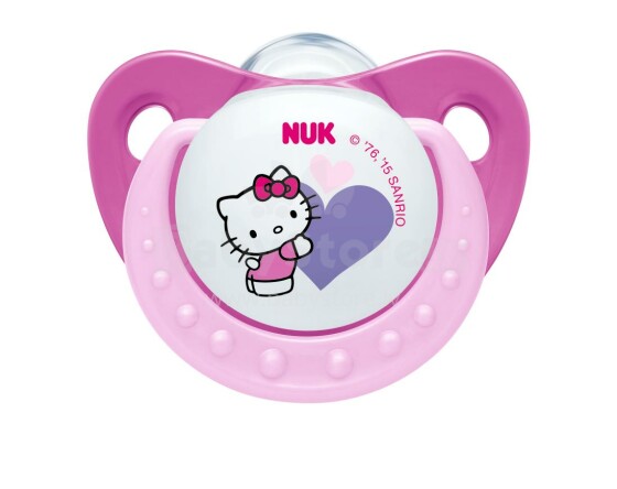 Nuk Hello Kitty  Art.SL30 Ортодонтическая соска-пустышка из силикона 1 шт. ( 0-6 мес.)