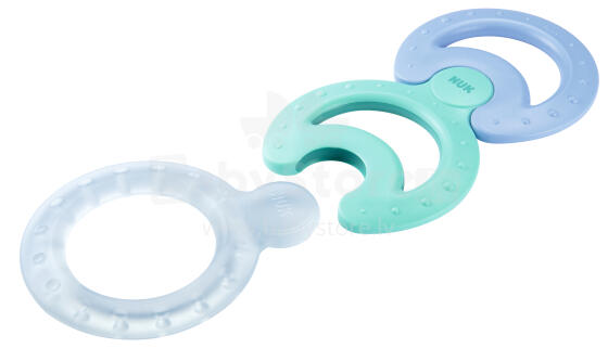 Nuk Art.SE09 Teether Set Kožamo riņķu komplekts, no 3 mēn.