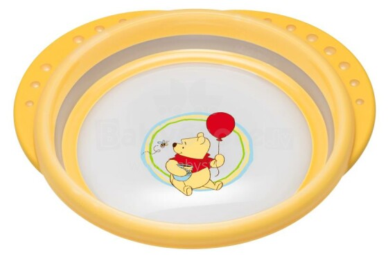 NUK Easy Learning Disney Art.SE42 Тарелка для обучения самостоятельному приему пищи с крышкой Winnie the Pooh