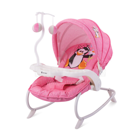 Lorelli&Bertoni Dream Time Pink Penguin  Šūpuļkrēsls