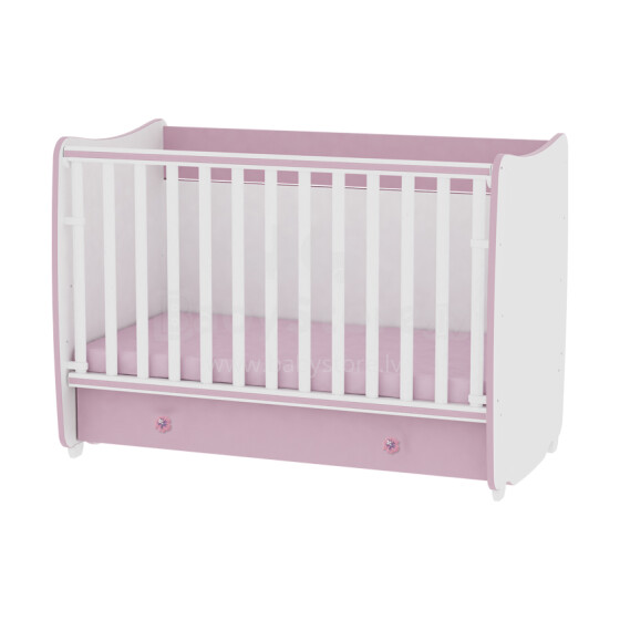 Lorelli&Bertoni Dream White/Pink Art.1015042 Bērnu gulta-transformeris 120x60cm
