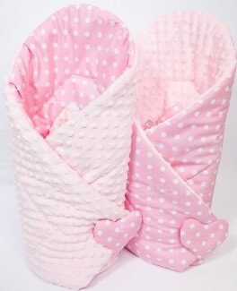 Ankras Minky Pink Art.90955 конвертик для новорождённого двухсторонний  80х80 см
