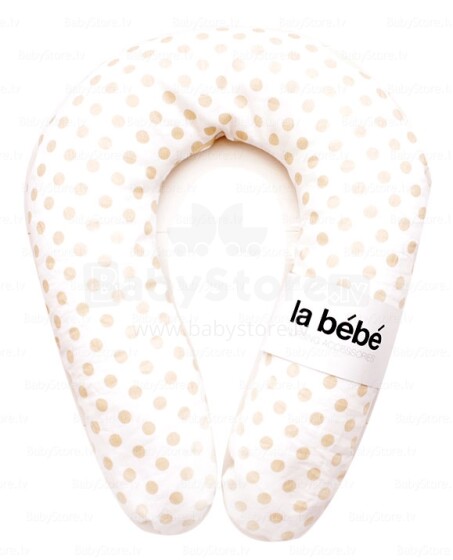 La Bebe™ Snug Cotton Nursing Maternity Pillow Eco Dots Art.90957 pakaviņš mazuļa barošanai / gulēšanai/pakaviņš grūtniecēm Mit.20x70см