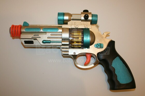 AK968 LED vaikiškas pistoletas su garso ir šviesos efektais
