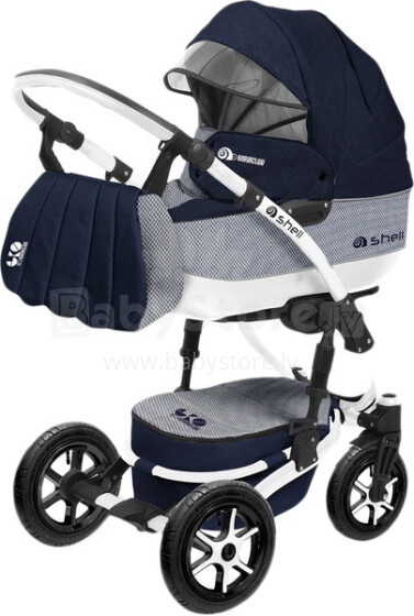 „Babyactive Shell Eco Col.21“ kūdikių vežimėlis - modernus daugiafunkcinis vežimėlis 2 viename