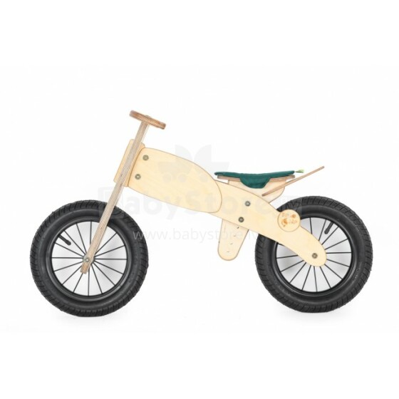 „Dip & Dap Moto Art.MS-02 Green“ vaikų medinis motoroleris (dviratis)
