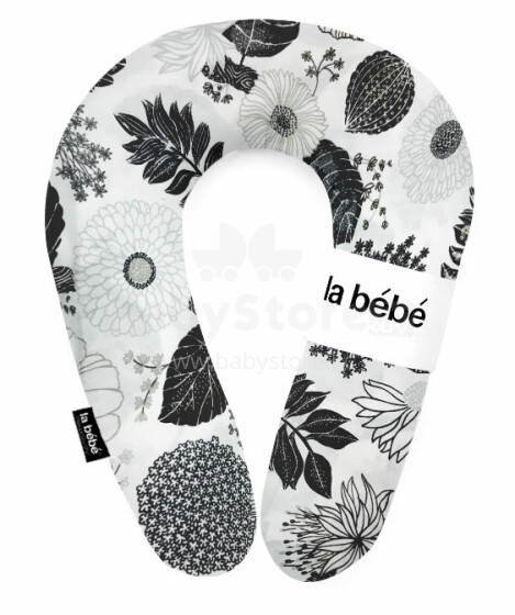 La Bebe™ Snug Cotton Nursing Maternity Pillow Art.19794 Blomma skiss Подковка для сна, кормления малыша 20x70cм