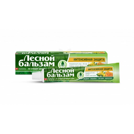 Lesnoj Balzam Art.10220101 Ārstnieciski-profilaktiskā zobu pasta ar asinszāles un propolisa ekstraktiem,75 ml
