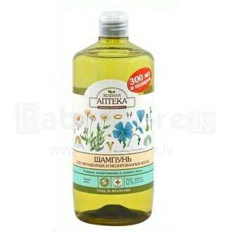 Zelonaja Apteka Art.21900533 šampūnas dažytiems plaukams (ramunėlių ir linų sėmenų aliejus), 1000 ml