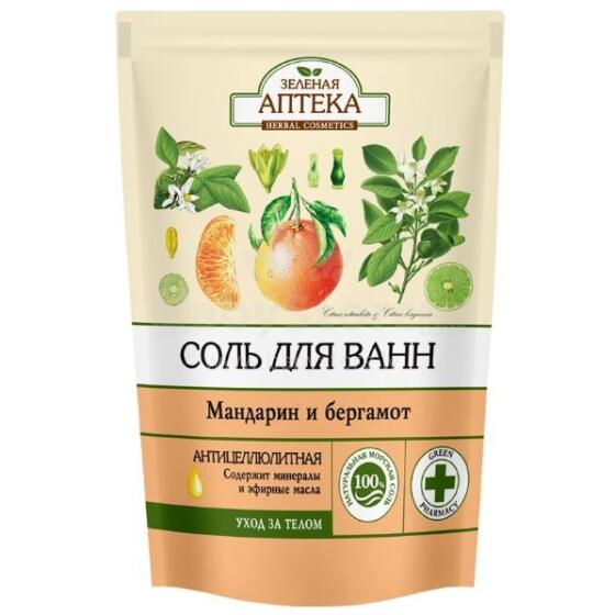 Zelonaja Apteka  Art.21900242 Соль для ванн  Мандарин и бергамот, 500г