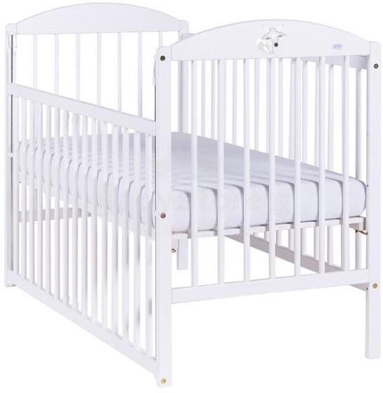 Drewex Lisek White Art.91748  детская кроватка с опускающейся боковиной 120x60см