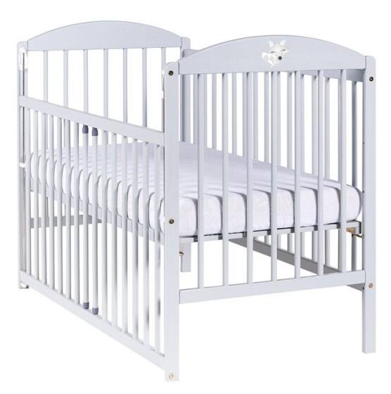 Drewex Lisek Grey Art.91749  детская кроватка с опускающейся боковиной 120x60см